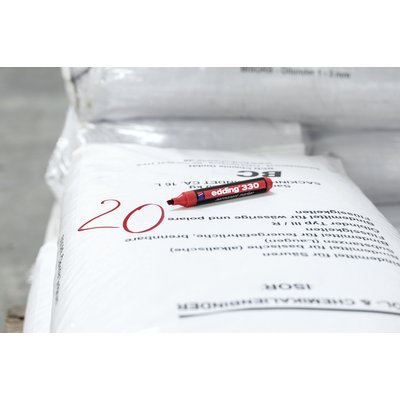 Viltstift edding 330 schuin 1.5-5mm rood
