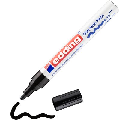 Paintmarker edding 750 op oliebasis 2-4mm creatief zwart