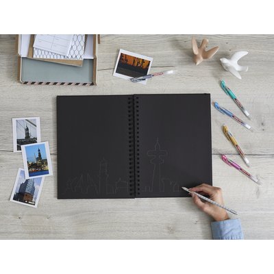 Roller encre gel edding 2185 Fin argent