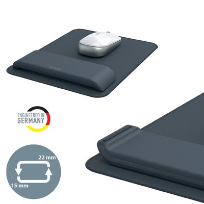 Tapis de souris Leitz Ergo avec repose-poignets réglable gris