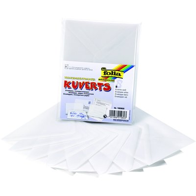 Envelop Folia A6 115gr set à 8 stuks transparant
