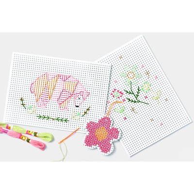 Carte à broder Folia 17,5x24,5cm 300g 40 feuilles blanc