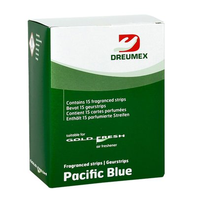 Luchtverfrisser Dreumex Gold Fresh Pacific Blue 15 strips
