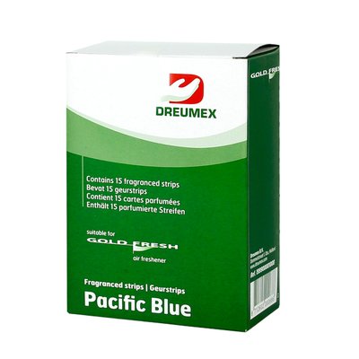 Luchtverfrisser Dreumex Gold Fresh Pacific Blue 15 strips