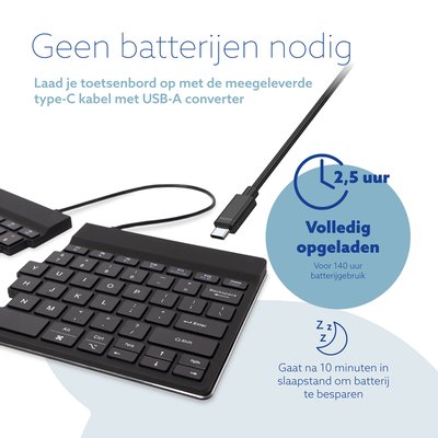 Toetsenbord R-Go Split Break QWERTY WL zwart