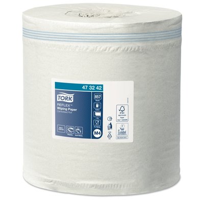 Poetspapier Tork M4 Reflex Advanced 1-laags 857 vel wit 473242