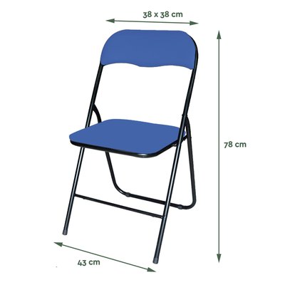 Chaise pliante BRASQ FC100 bleu-noir