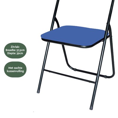 Chaise pliante BRASQ FC100 bleu-noir