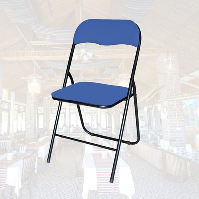 Chaise pliante BRASQ FC100 bleu-noir