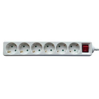 Multiprise BRASQ 6 prises 1,4m blanc