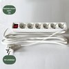 Multiprise BRASQ 6 prises 1,4m blanc Photo