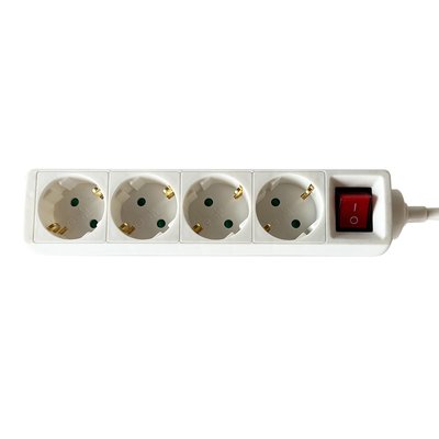 Stekkerdoos BRASQ 4 voudig 3 meter wit
