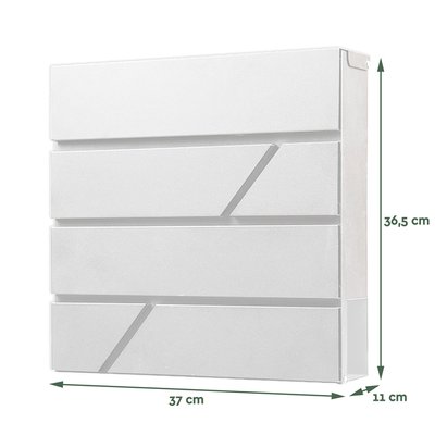 Brievenbus BRASQ PB200 Deluxe wand wit