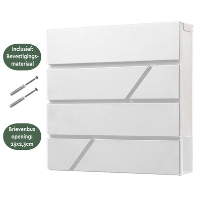 Brievenbus BRASQ PB200 Deluxe wand wit