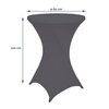 Housse BRASK pour table haute 80cm anthracite Photo
