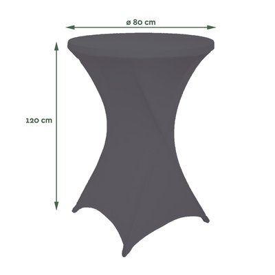 Housse BRASK pour table haute 80cm anthracite