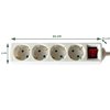 Multiprise BRASQ 4 prises 1,4m blanc Photo