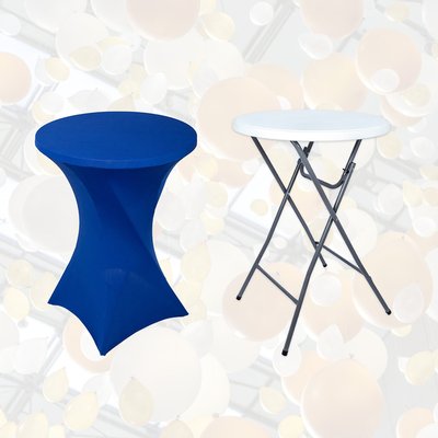 Housse BRASK pour table haute 80cm bleu