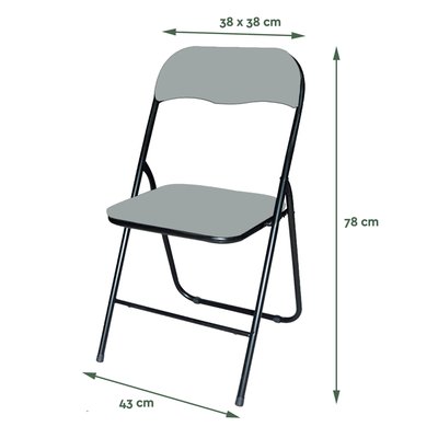 Chaise pliante BRASQ FC100 gris-noir