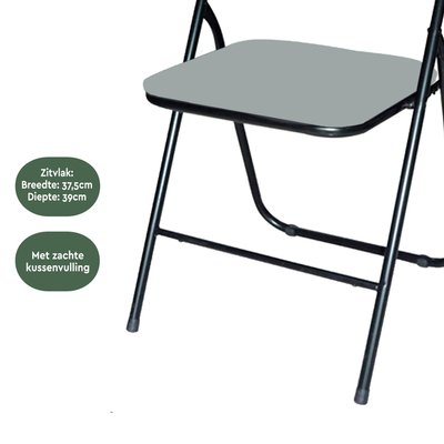 Chaise pliante BRASQ FC100 gris-noir