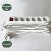 Stekkerdoos BRASQ 6 voudig 3 meter wit photo