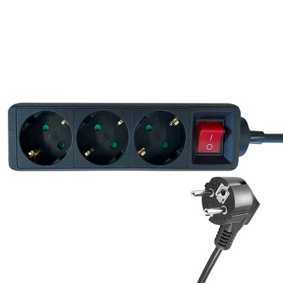 Multiprise BRASQ 3 prises 3m noir