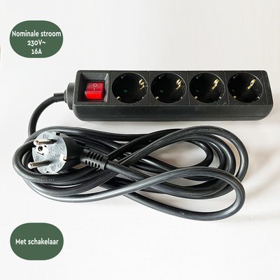 Multiprise BRASQ 3 prises 3m noir