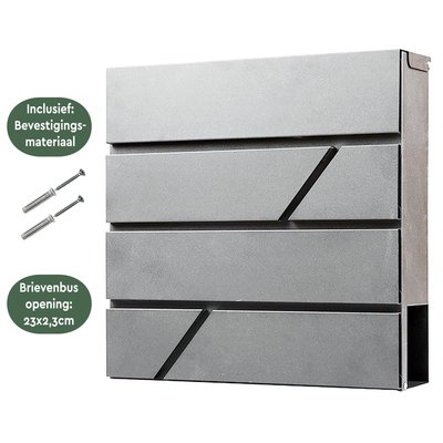 Brievenbus BRASQ PB200 Deluxe wand rvs