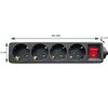 Multiprise BRASQ 4 prises 1,4m noir Photo
