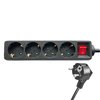 Multiprise BRASQ 4 prises 1,4m noir Photo