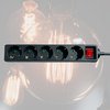 Multiprise BRASQ 5 prises 1,4m noir Photo