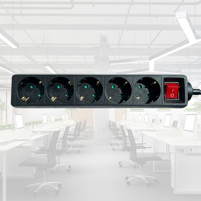 Multiprise BRASQ 4 prises 3m noir