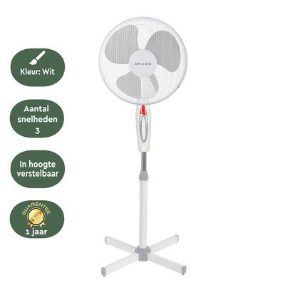 Statiefventilator BRASQ F300 Ø 40cm wit