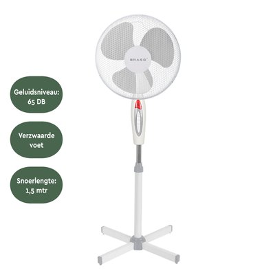 Statiefventilator BRASQ F300 Ø 40cm wit