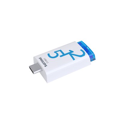 Clé USB 3.2 Philips Click USB-C 512Go bleu