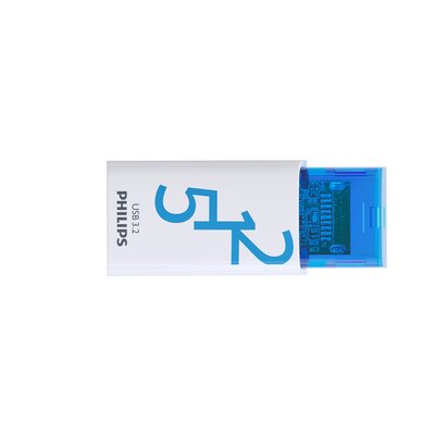 Clé USB 3.2 Philips Click USB-C 512Go bleu