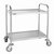 Chariot de service Vogue inox 2 plateaux 82,5x71cm