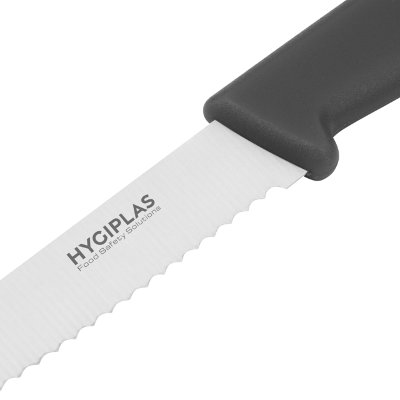 Couteau à tomates Hygiplas dentelé 10cm noir