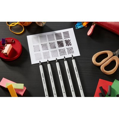 Creative Tips STABILO Arty assorti tips zwart en grijs 10 stuks