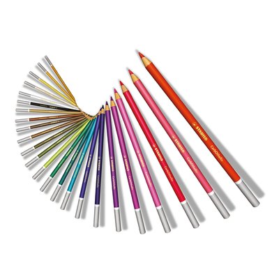 Crayon craie pastel STABILO CarbOthello assorti boîte 12 pièces