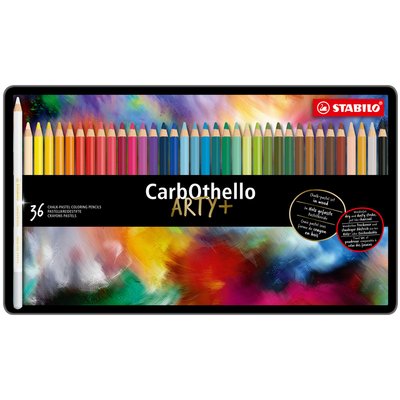 Crayon craie pastel STABILO CarbOthello assorti boîte 36 pièces