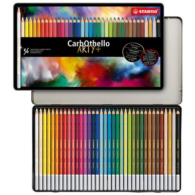 Crayon craie pastel STABILO CarbOthello assorti boîte 36 pièces