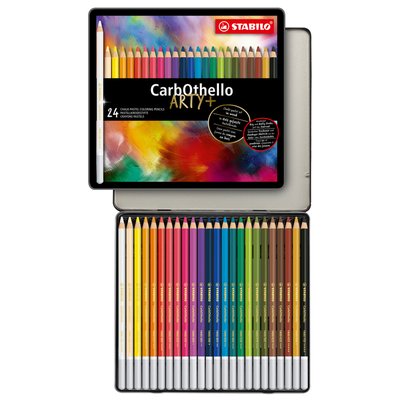 Crayon craie pastel STABILO CarbOthello assorti boîte 24 pièces
