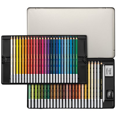Crayon craie pastel STABILO CarbOthello assorti boîte 48 pièces
