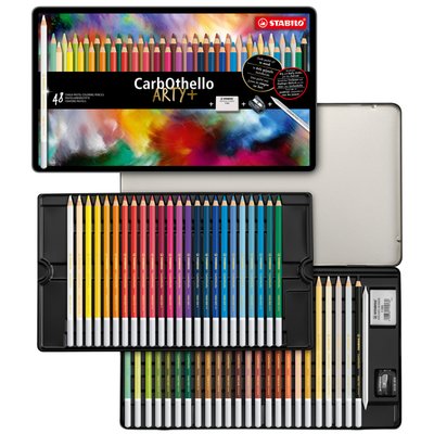 Crayon craie pastel STABILO CarbOthello assorti boîte 48 pièces