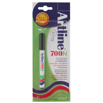 Viltstift Artline 700 rond 0.7mm zwart blister à 1 stuk