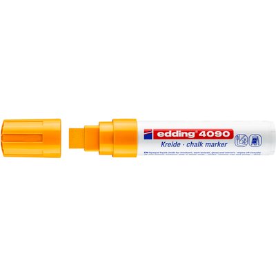 Marqueur craie edding 4090 Window pointe bloc 4-15mm orange fluo