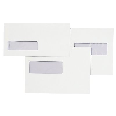 Envelop Quantore 110x220mm venster 3x10cm rechts zelfklevend 25 stuks