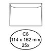 Envelop Quantore bank C6 114x162mm wit 25 stuks foto