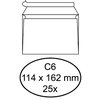 Envelop Quantore bank C6 114x162mm zelfklevend wit 25 stuks foto
